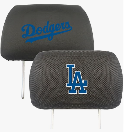 Los Angeles Dodgers Auto 2 Pack Logo Headrest Cover - THE 4TH QUARTER