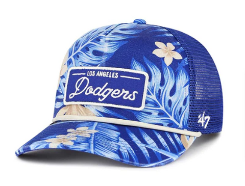 Los Angeles Dodgers Snapback '47 Brand Hitch Tropicalia Trucker Cap Hat Royal