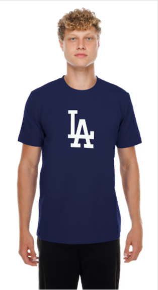 Los Angeles Dodgers Mens T-Shirt New Era 2025 World Series Hollywood Tee - Blue - THE 4TH QUARTER