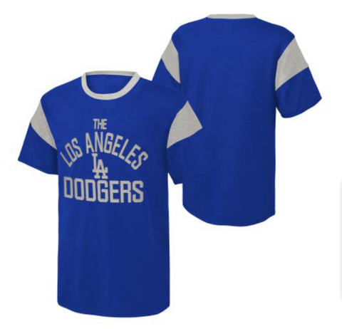 Los Angeles Dodgers Youth Tee Home Run Elevated T-Shirt Blue