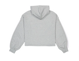 Los Angeles Dodgers Womens New Era Sweatshirt Pullover Gray Logo Select Cropped Hoodie