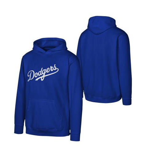 Los Angeles Dodgers Youth Wordmark Pullover Hoodie Sweatshirt Blue - THE 4TH QUARTER