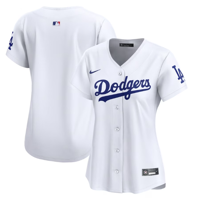 Los Angeles Dodgers Womens Jersey White Home Limited - THE 4TH QUARTER