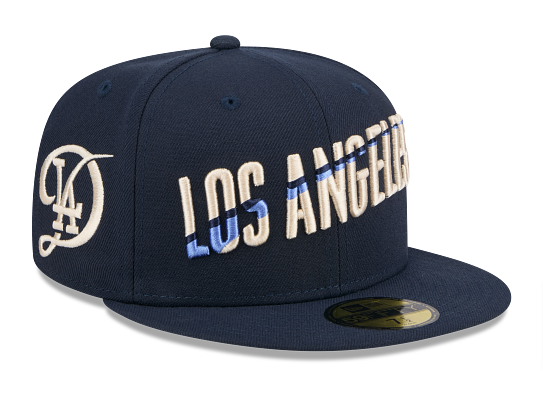 Los Angeles Dodgers Fitted New Era 59Fifty 2024 City Connect Jersey Navy Cap Hat - THE 4TH QUARTER