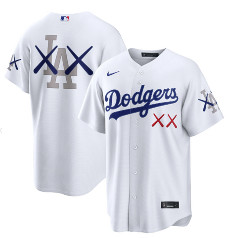 Los Angeles Dodgers Men's KAWS Stadium Jersey White
