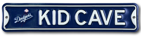 Los Angeles Dodgers Kid Cave Embossed Steel Street Sign