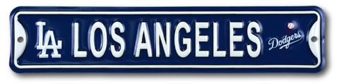 Los Angeles Dodgers Embossed Steel Street Sign 16 inches