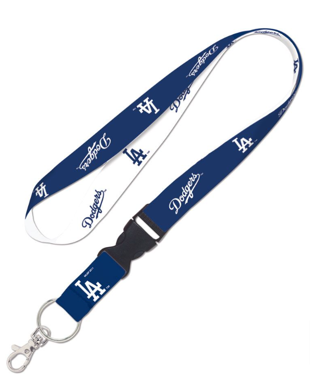 Los Angeles Dodgers Keychain Badge Lanyard Tickets Holder Blue - THE 4TH QUARTER