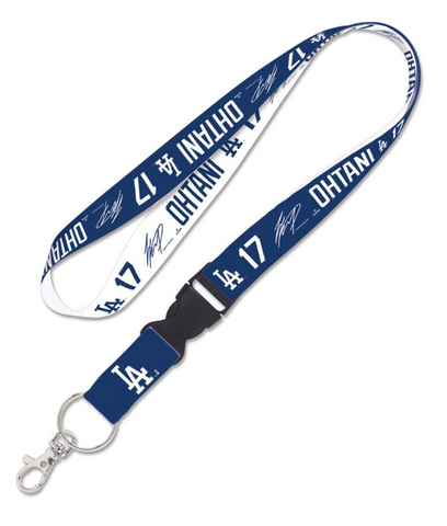 Los Angeles Dodgers Keychain Badge Lanyard Tickets Holder Blue Shohei Ohtani #17
