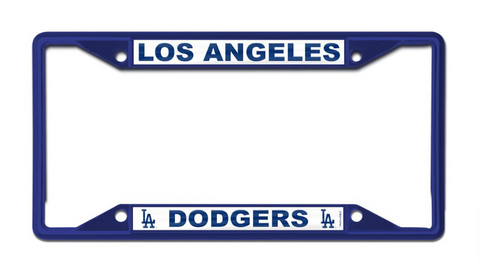 Los Angeles Dodgers Laser Chrome License Plate Frame Blue