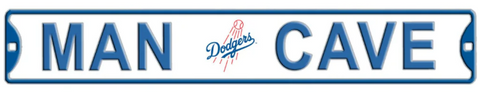 Los Angeles Dodgers MAN CAVE Embossed Steel Street Sign