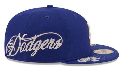 Los Angeles Dodgers Fitted New Era 59FIFTY Mariachi Script Blue Cap Ha