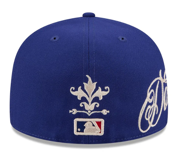 Los Angeles Dodgers Fitted New Era 59FIFTY Script Blue Cap Hat - THE 4TH QUARTER