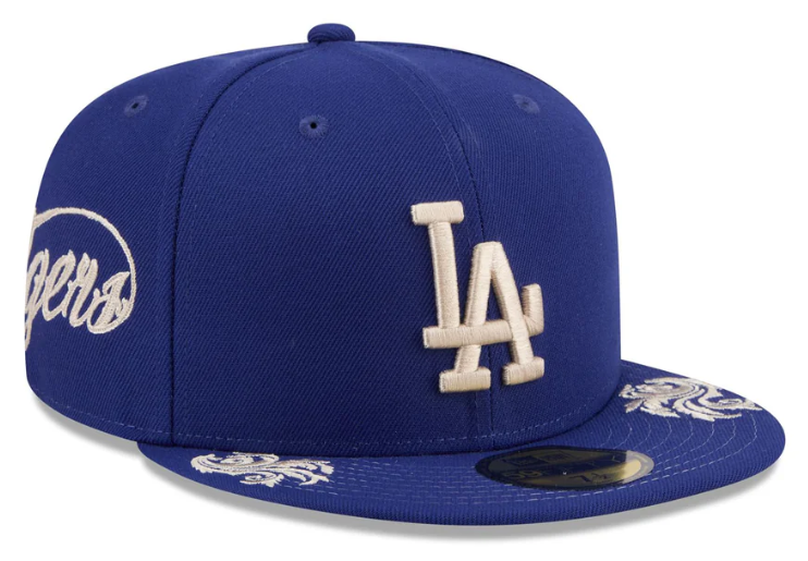 Los Angeles Dodgers Fitted New Era 59FIFTY Script Blue Cap Hat - THE 4TH QUARTER