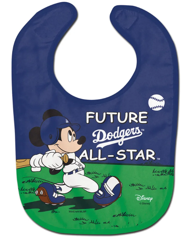 Los Angeles Dodgers Kids Baby Bib Mickey Mouse - THE 4TH QUARTER