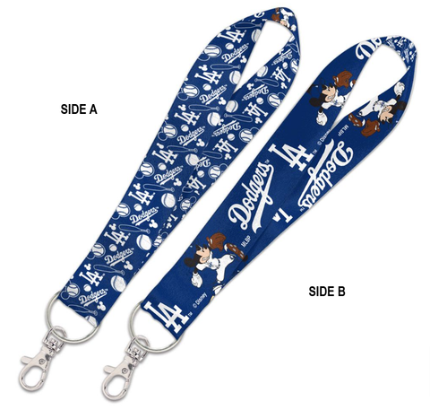 Los Angeles Dodgers Keychain Badge Lanyard Tickets Holder Wristlet Disney Mickey