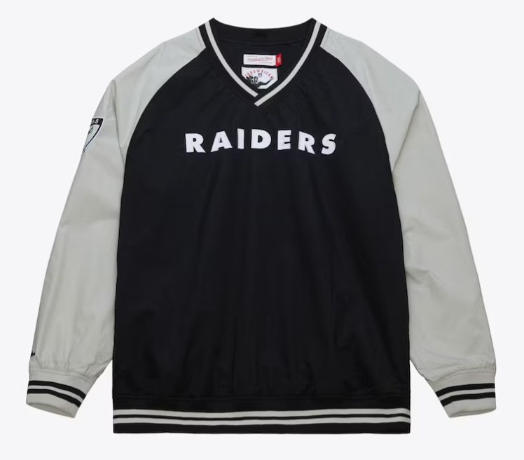 Raiders Mens Mitchell & Ness Nylon Jacket 2 Tone - THE 4TH QUARTER