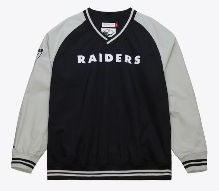 Raiders Mens Mitchell &amp; Ness Nylon Jacket 2 Tone - THE 4TH QUARTER