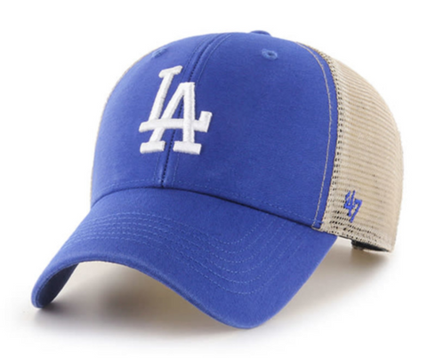 Los Angeles Dodgers Adjustable '47 Brand MVP Cap Hat Velcro Flagship Wash Trucker