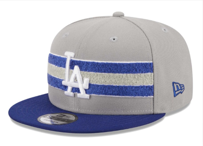 Los Angeles Dodgers Snapback New Era 9Fifty Band Cap Hat Grey Blue - THE 4TH QUARTER