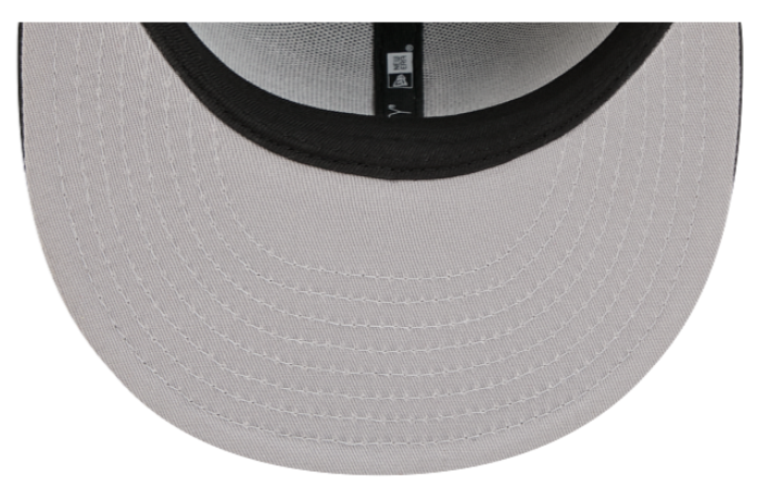 Los Angeles Dodgers Fitted New Era 59Fifty Blue Logo Black Cap Hat Grey UV