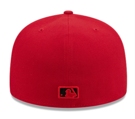 Los Angeles Dodgers Fitted New Era 59Fifty Black Logo Red Cap Hat Grey UV