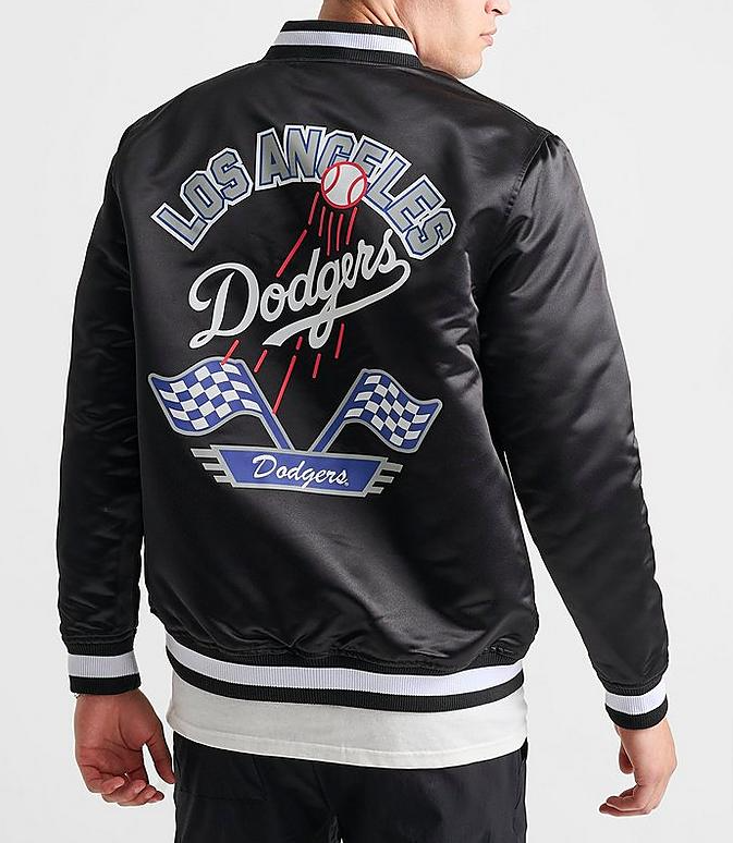 Los Angeles Dodgers Mens Jacket New Era Button Down Rally Drive Black - THE 4TH QUARTER