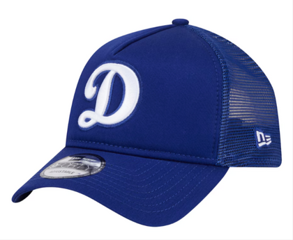 Los Angeles Dodgers Snapback New Era 9Forty D Logo A-Frame Mesh Trucker Blue Cap Hat