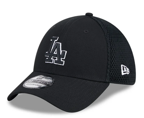 Los Angeles Dodgers Flex Fit New Era 39Thirty Neo Black Cap Hat