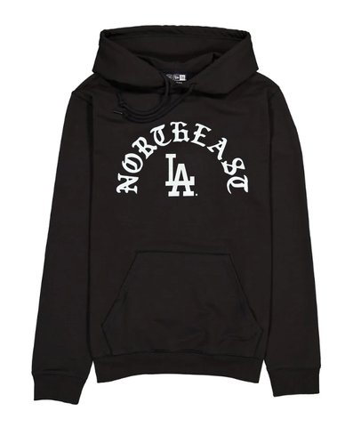 Los Angeles Dodgers Mens Sweatshirt New Era Northeast Pullover Hoodie BLACK