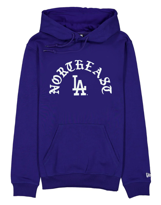 Los Angeles Dodgers Mens Sweatshirt New Era Northeast Pullover Hoodie BLUE - THE 4TH QUARTER