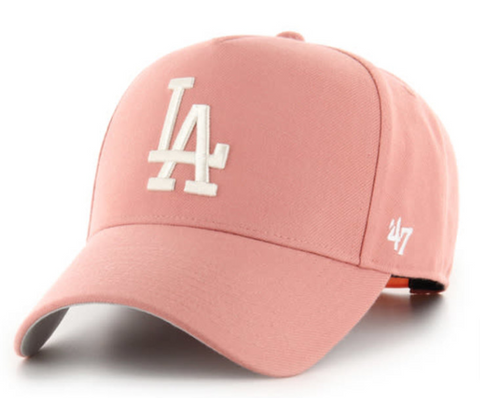 Los Angeles Dodgers '47 Brand Offside Adjustable A-Frame Snapback Cap Hat Sedona Pink