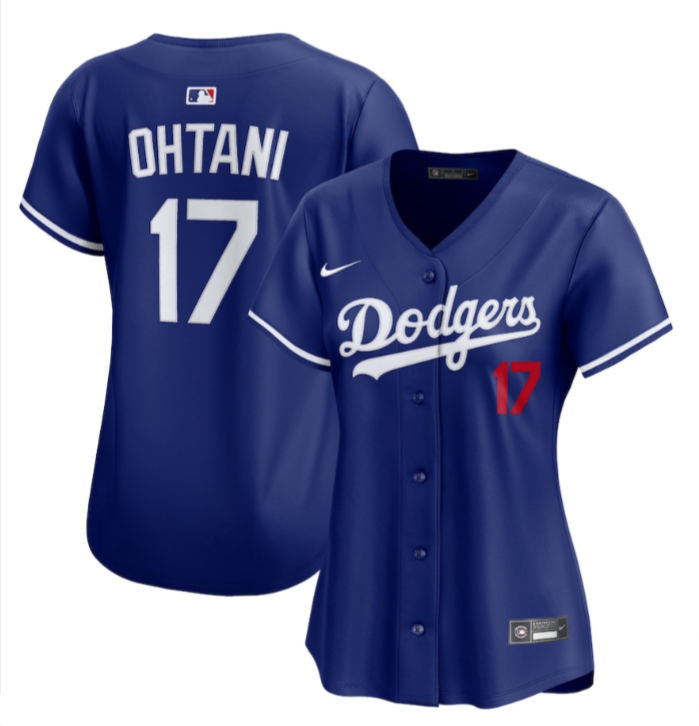 Los Angeles Dodgers Womens #17 Shohei Ohtani Alternate Limited Jersey - THE 4TH QUARTER