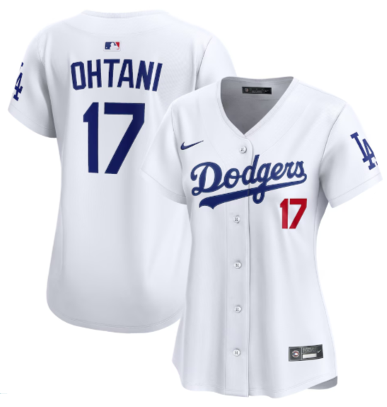 Los Angeles Dodgers Womens #17 Shohei Ohtani Alternate Limited Jersey White - THE 4TH QUARTER