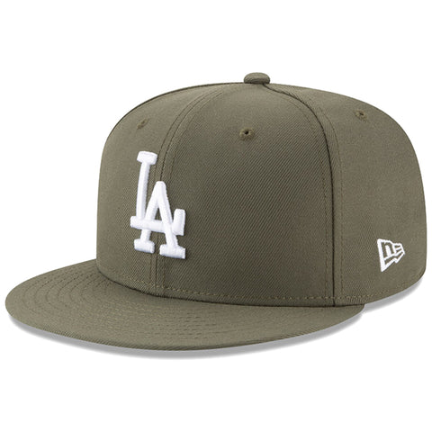 Los Angeles Dodgers Snapback New Era 9Fifty Basic Olive Green Cap Hat