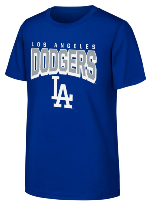 Los Angeles Dodgers Youth Tee On The Block T-Shirt Blue - THE 4TH QUARTER