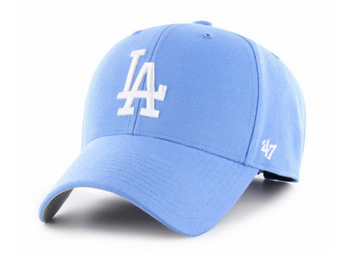 Los Angeles Dodgers Velcro '47 Brand MVP Adjustable Cap Hat Periwinkle Sky Blue