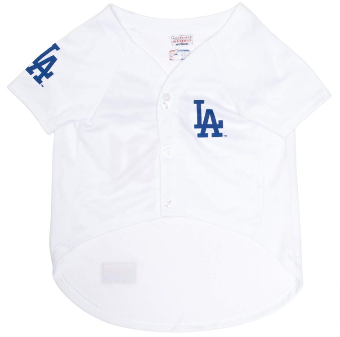 Los Angeles Dodgers Pet White Jersey - THE 4TH QUARTER