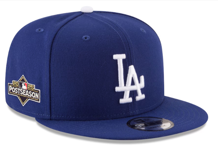 Los Angeles Dodgers Snapback New Era 9Fifty 2025 Post Season Cap Hat Blue - THE 4TH QUARTER
