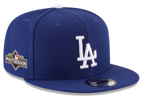 Los Angeles Dodgers Snapback New Era 9Fifty 2025 Post Season Cap Hat Blue