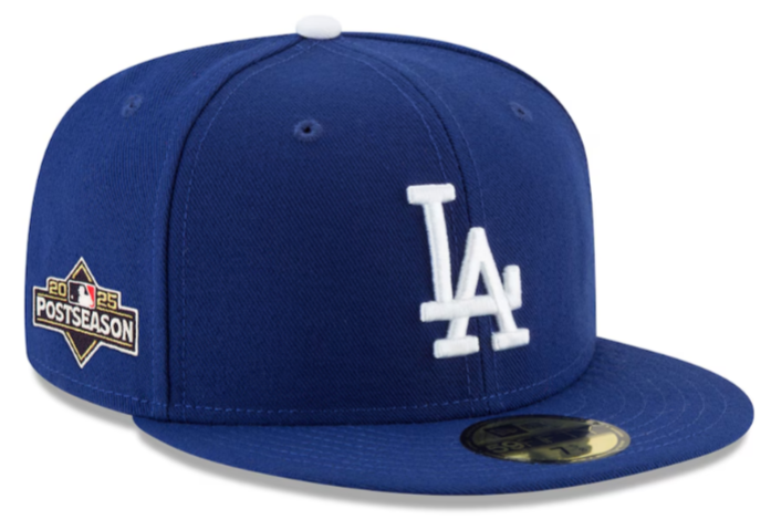 Los Angeles Dodgers Fitted New Era 59Fifty 2025 Post Season Blue Cap Hat - THE 4TH QUARTER