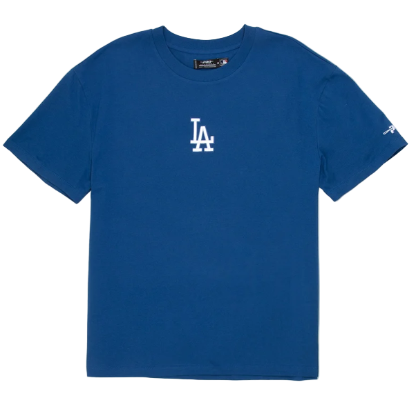 Los Angeles Dodgers Mens T-Shirt Pro Standard Center Logo Tee Blue - THE 4TH QUARTER