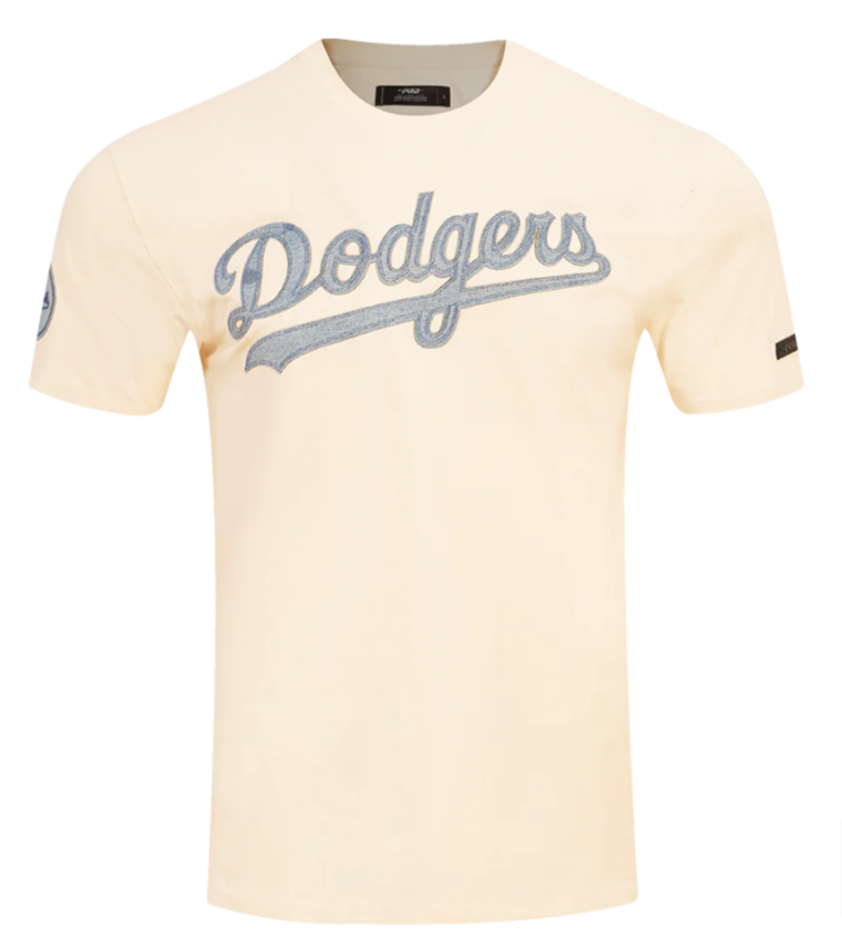 Los Angeles Dodgers Mens T-Shirt Pro Standard Linen Cream Tee - THE 4TH QUARTER