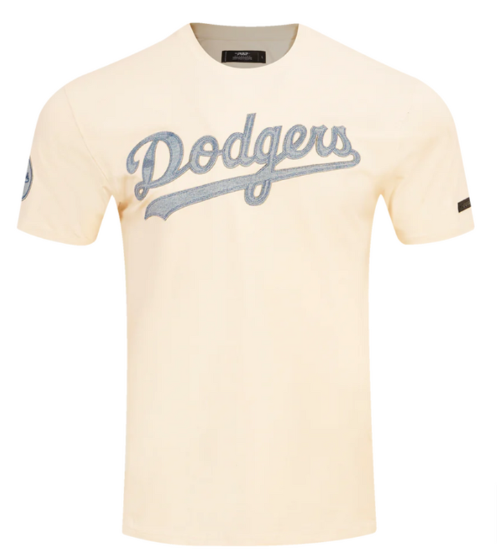 Los Angeles Dodgers Mens T-Shirt Pro Standard Linen Cream Tee - THE 4TH QUARTER