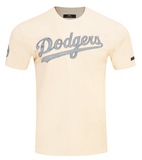 Los Angeles Dodgers Mens T-Shirt Pro Standard Linen Cream Tee