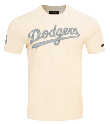 Los Angeles Dodgers Mens T-Shirt Pro Standard Linen Cream Tee