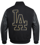 Los Angeles Dodgers Mens Pro Standard Black Gold Varsity Wool Jacket