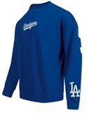 Los Angeles Dodgers Mens Sweatshirt Pro Standard Drop Shoulder Wingspan Crew Neck