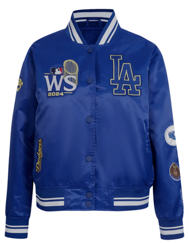 Los Angeles Dodgers Women's Pro Standard World Series Rib Satin Jacket Blue