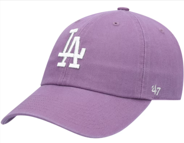 Los Angeles Dodgers Strapback '47 Brand Clean Up Adjustable Cap Hat Iris Purple - THE 4TH QUARTER